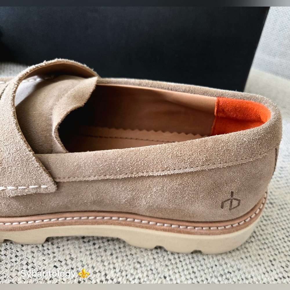 NWB RAG & BONE Men’s Platform Penny Loafers Nougat Suede Size:44 - Picture 2 of 11